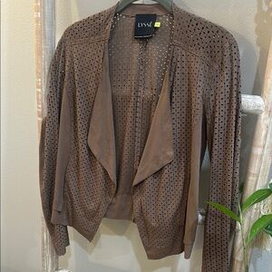 Lysse Suede Open-Front Jacket
